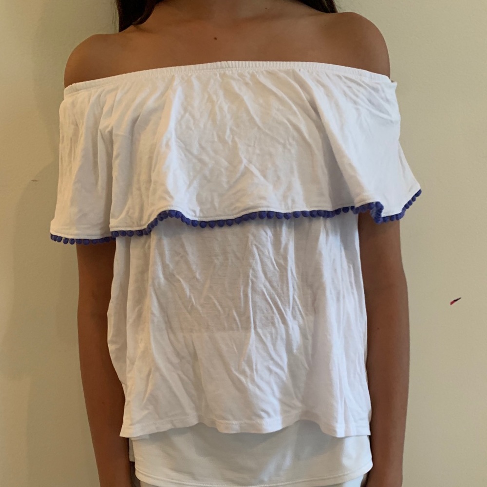 White off the shoulder top